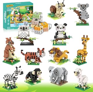Party Favors for Kids 8-12, Mini Animals Building Blocks Sets,Goodie Bags Stuffers for Kid, Small Toy Prizes, 12Pack Kits Birthday Party Favor Gifts Toys for Ages 8 9 10 11 12
