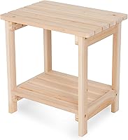 Vista 13 de Shine Company Providence - Mesa auxiliar rectangular de madera maciza, mesa de patio Adirondack para exteriores, color rojo chile