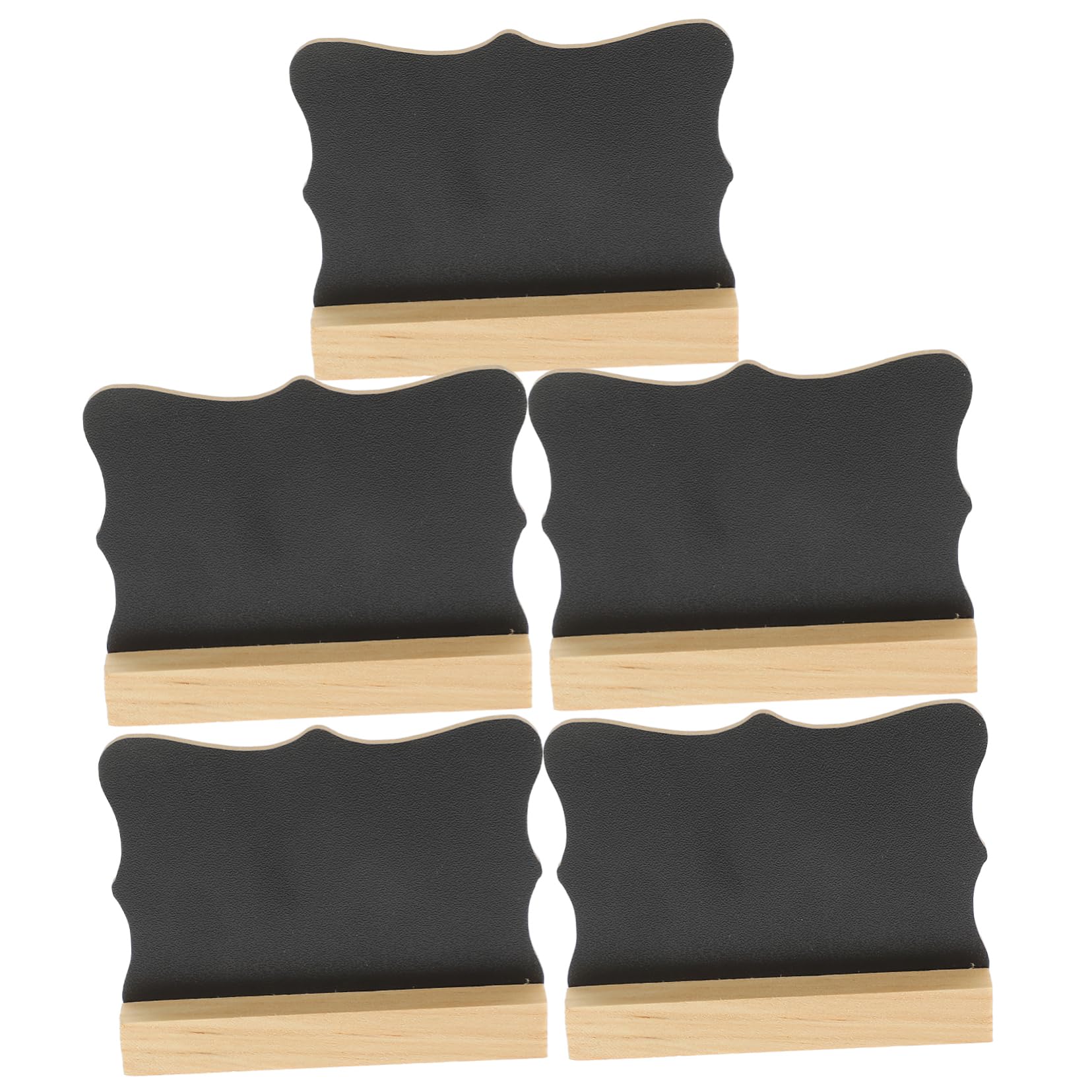 ARTIBETTER 4 Ensembles Ornements À Tableau Noir Double Face Petit Panneau De Décoration Intérieure Craie Table De Table Planche Mini-tableaux Mini Panneaux De Tableau En Bois 5 Pièces * 4