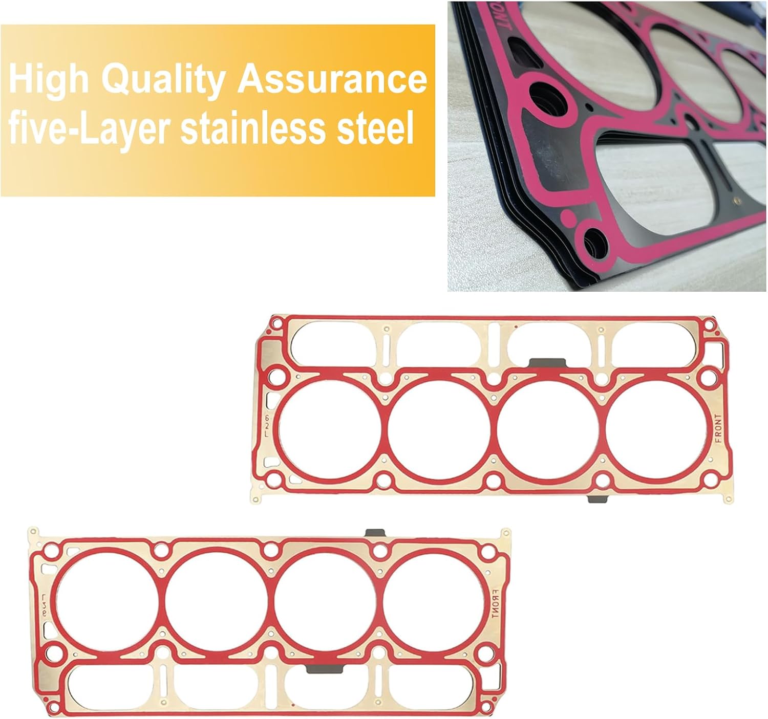 HGS3244 Cylinder Head Gasket Kit for Chevrolet Corvette 2014-2021 Silverado 1500 Camaro, Suburban, Tahoe, for GMC Sierra 1500, Yukon, Yukon XL, 6.2L V8 OHV Naturally Aspirated L86, 12700877