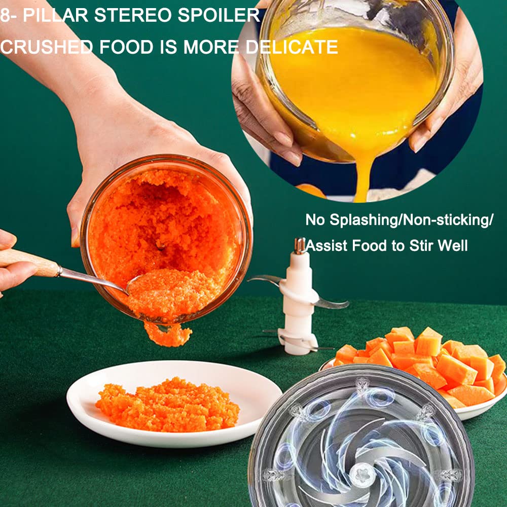 Tritatutto elettrico, 600 ml, adatto per alimenti per bambini, cipolla e altre verdure