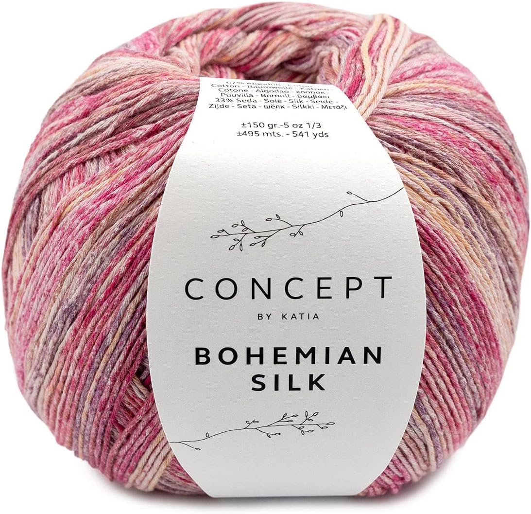 Katia Concept Bohemian Silk 201 Magenta, Fuchsia, Pink