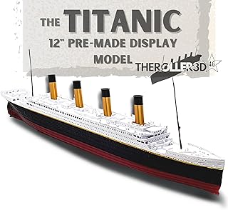 TheRoller3d RMS Titanic Model Ship 1 Ft Long Assembled, Historically Accurate Titanic Replicas