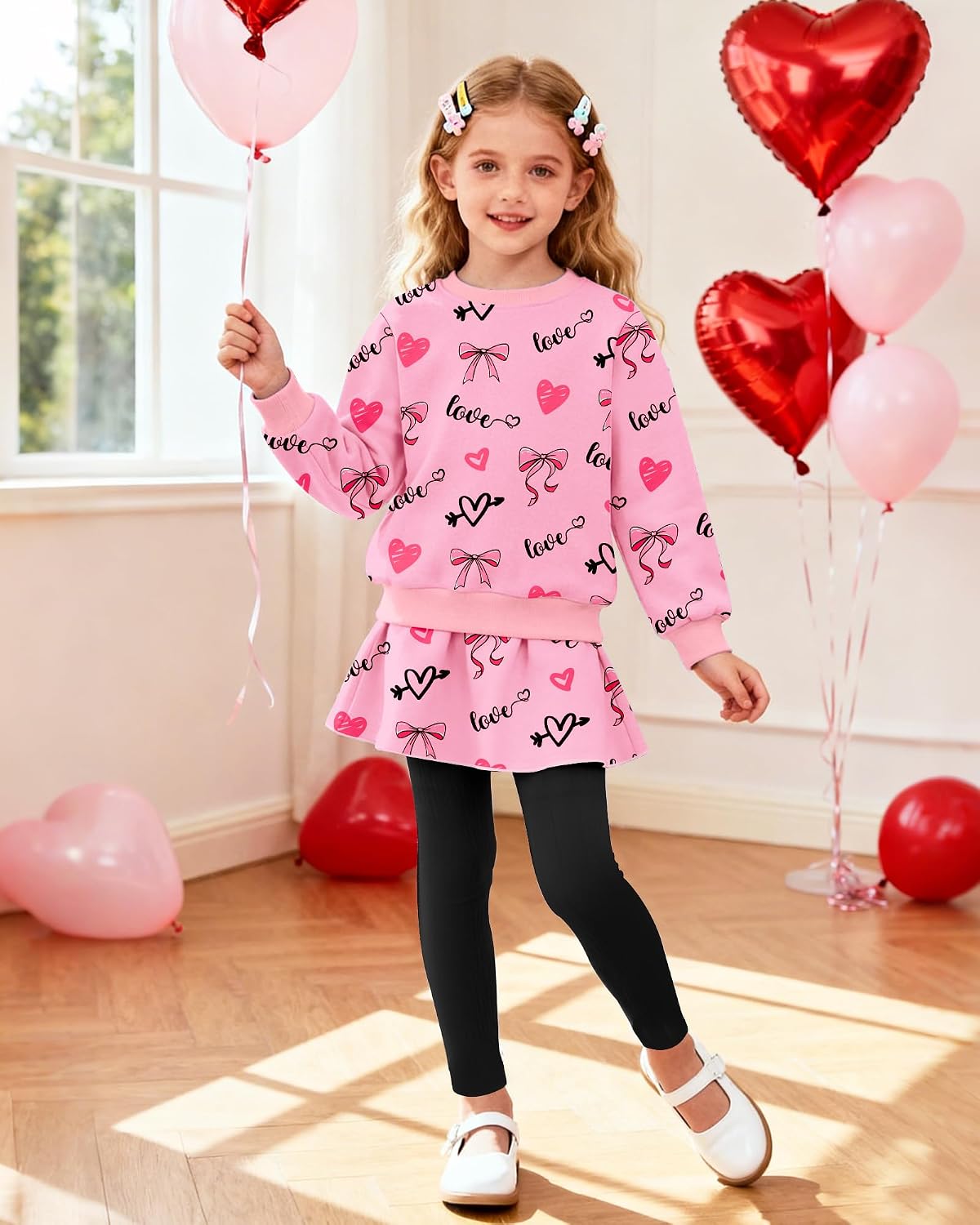 Toddler Kid Girl Clothing Set Outfit Long Sleeve Top, Unicorn Print Pantskirts Fall Winter Outfit Set