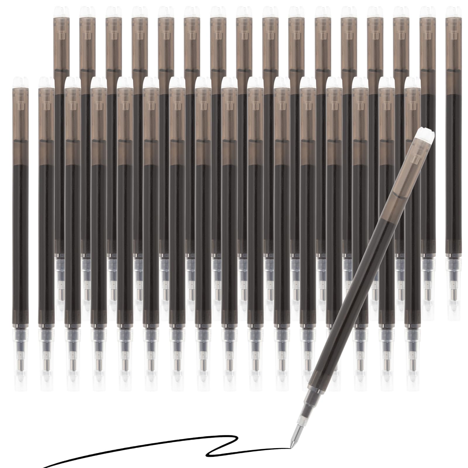 33Pack Erasable Pen Refills, Black Gel Ink 0.7mm Fine Tip Compatible with Pilot Frixion Pens, Durable Writing Smooth Premium Experience for Students School Office Stationary Supplies