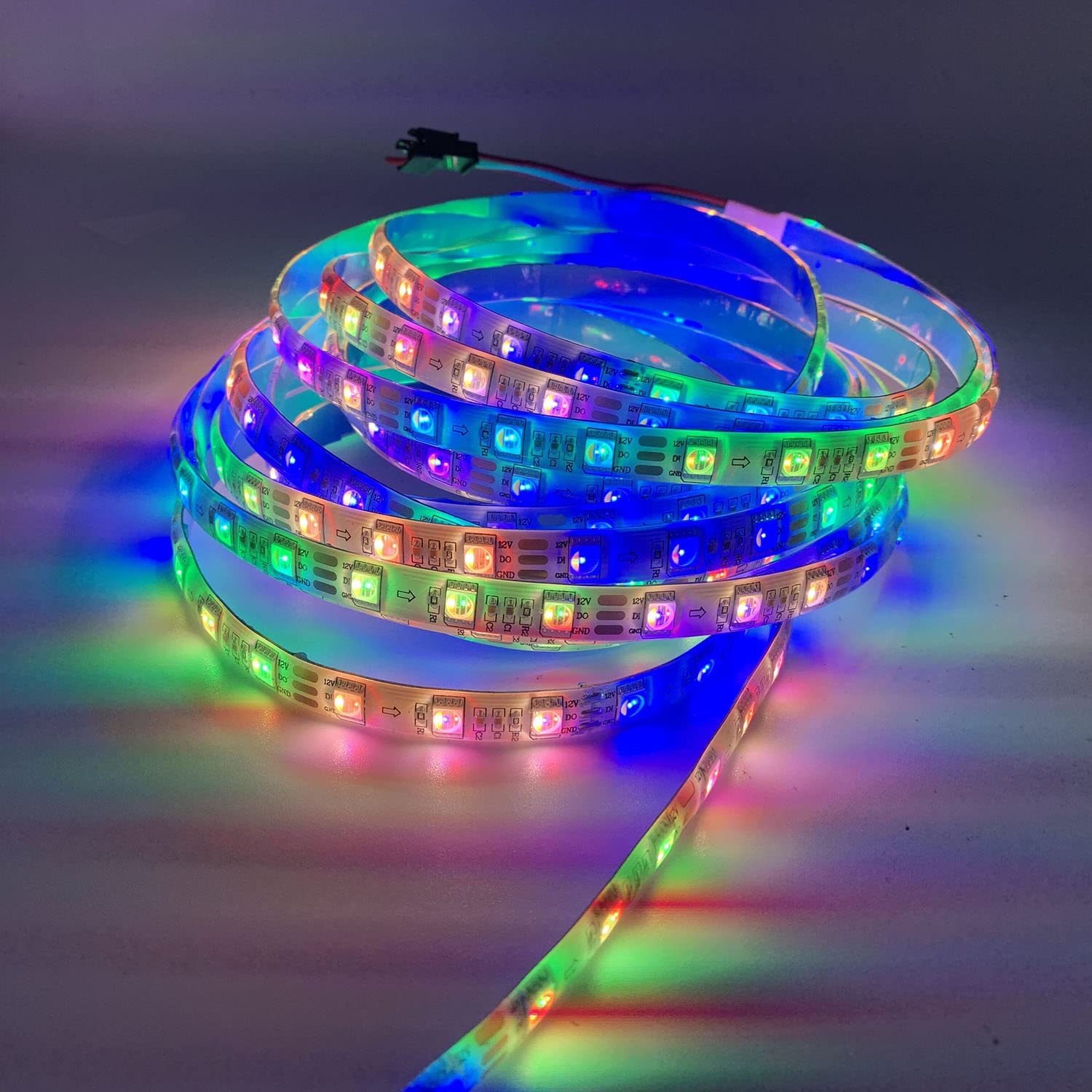 5M DC12V SK6812 RGBW RGBWW LED Tira 60LEDs/m 5050 SMD Flexible LED Luz DC12V IP20 IP65 IP67 Blanco/Negro PCB 1 IC conductor 3 LED (12V 5M SK6812 RGBWW, White Pcb Ip65)