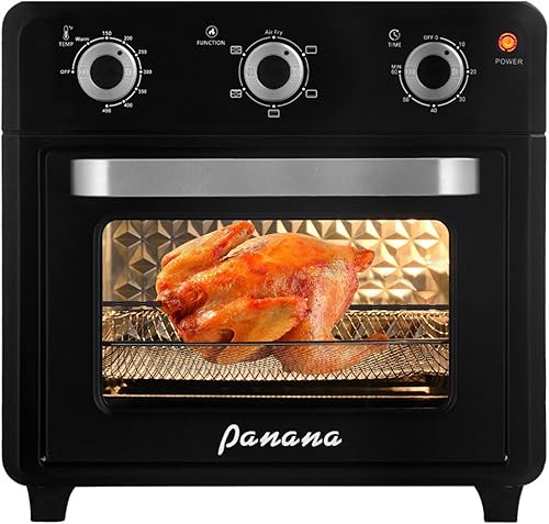 Miniatura 2 de Panana Horno tostador compacto con freidora de aire, 1400 W, 21 cuartos de galón con multifunción 6 en 1 y amplio rango de temperatura, horno
