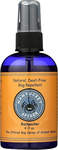Nantucket Spider Natural Bug Spray para adultos y niños 4 oz Protección duradera contra mosquitos moscas mordeduras avispas y sin dejar de ver