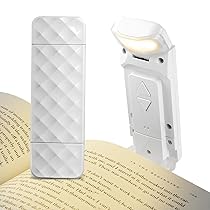 AiQInu Luce per Lettura Libri a Letto, 3 Colorii LED Luci, 3 Livelli Luminosità, Ampiamente Usata, USB, Design Flessibile e Portatile, Perfetto Regalo per Bambini e Adulti, Bianco
