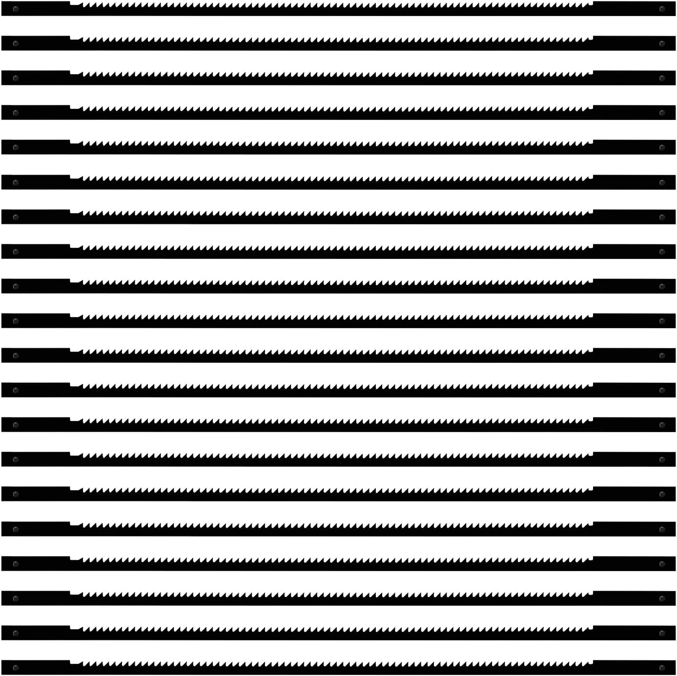 VooGenzek 20 PCS Scroll Saw Blades Set, 20 Teeth Carbon Steel Coping Saw Blade, Pinned Scroll Saw Blade, for Sawing Wood, Plastic, Foam, Soft Metals