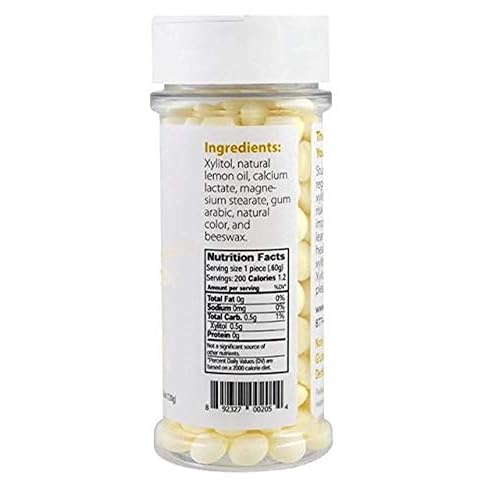 Miniatura 3 de XyloBurst Caramelo de mentas endulzadas con xilitol 100% sin azúcar, sabor ceto, bajo en carbohidratos y diabéticos, tarro de 200 unidades (limón, 1