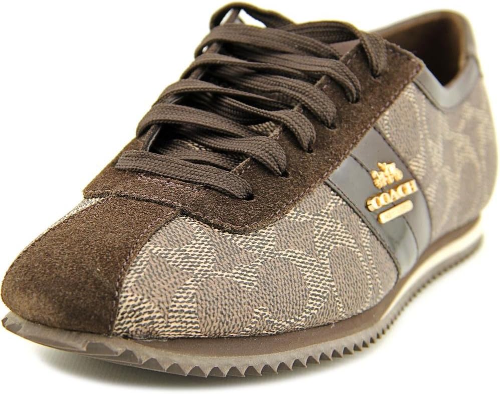 Coach Womens Ivy Signature Sneaker, Brown, Size 5.5