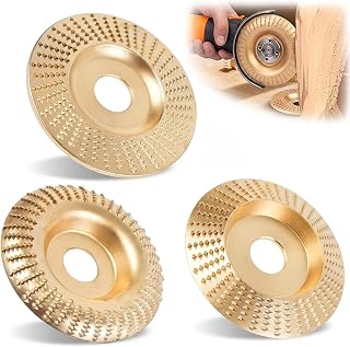 3Pcs Angle Grinder Polishing Pad, 2026 New Heavy-Duty Wood Carving Disc Set, Tungsten Carbide Cutting Wheel, Woodworking Attachment for Cutting, Shaping, Sanding (Mix)