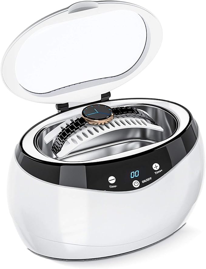 Signstek Ultrasonic Cleaner, 40000Hz 650ml Ultrasonic Jewellery Cleaner