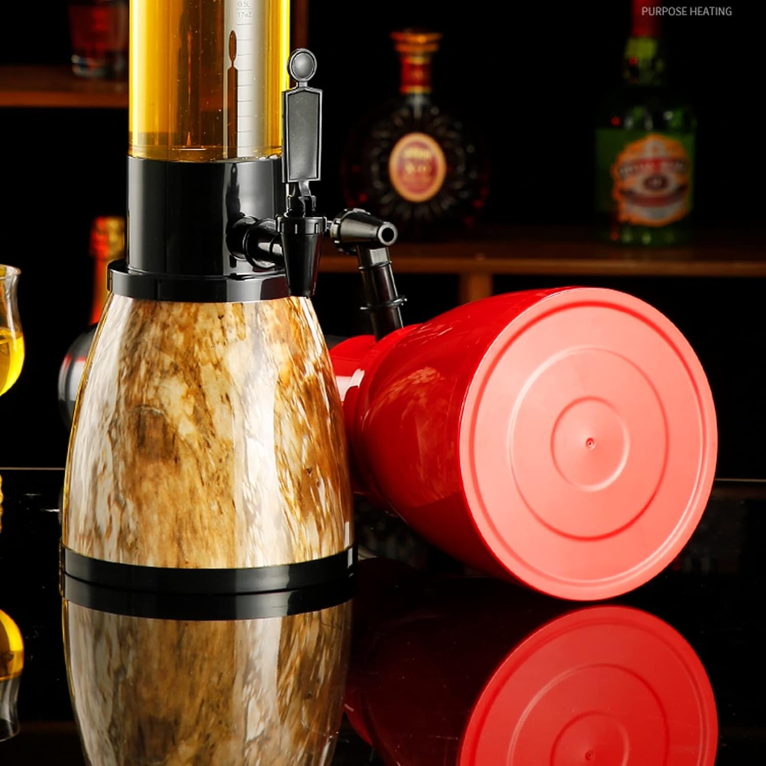 Beer Dispenser 1.5 Litre Beer Dispenser with Tap Beer Tower Dispenser Multipurpose Beverage Dispenser Commercial Beer Dispenser for Restaurants, Bars