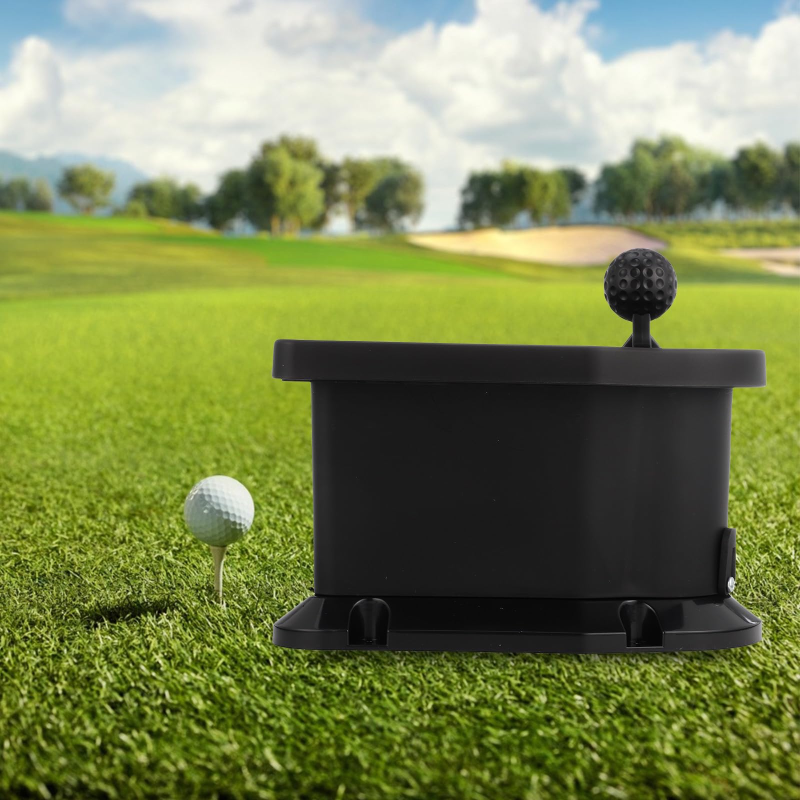 Reinigungswerkzeug für Golfwagen zur Fahrzeugmontage Ball und Schlägerreiniger aus Kunststoff Schwarz zum Reinigen von Golfschlägern und Golfbällen