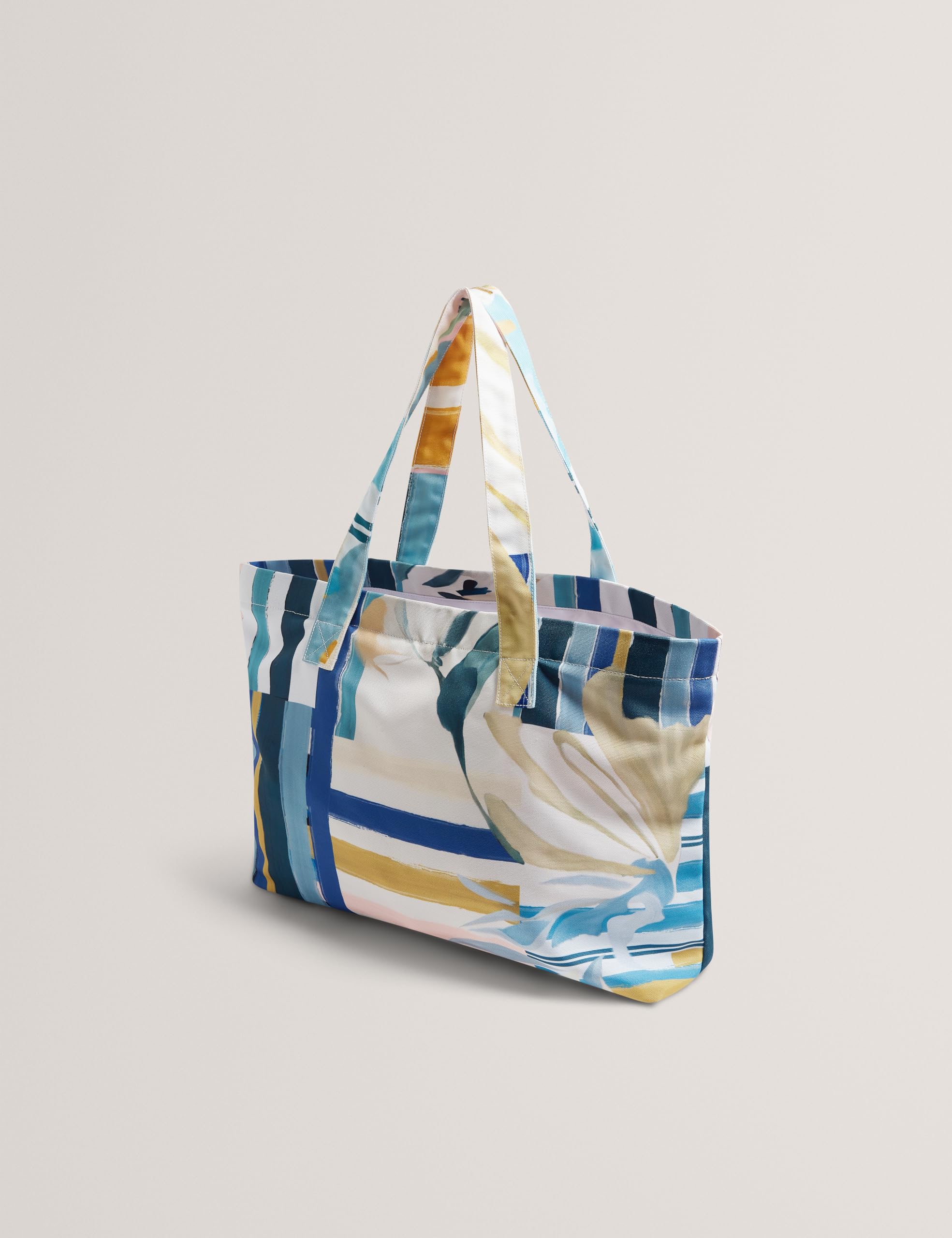 SHELYSS - Borsa shopper e infradito in tela stampata