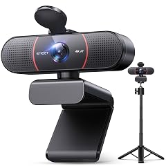 EMEET C960 4K Webcam with Tripod 4K UHD Sony Sensor 3 Adjustable Height Mini Tripod w Privacy Cover