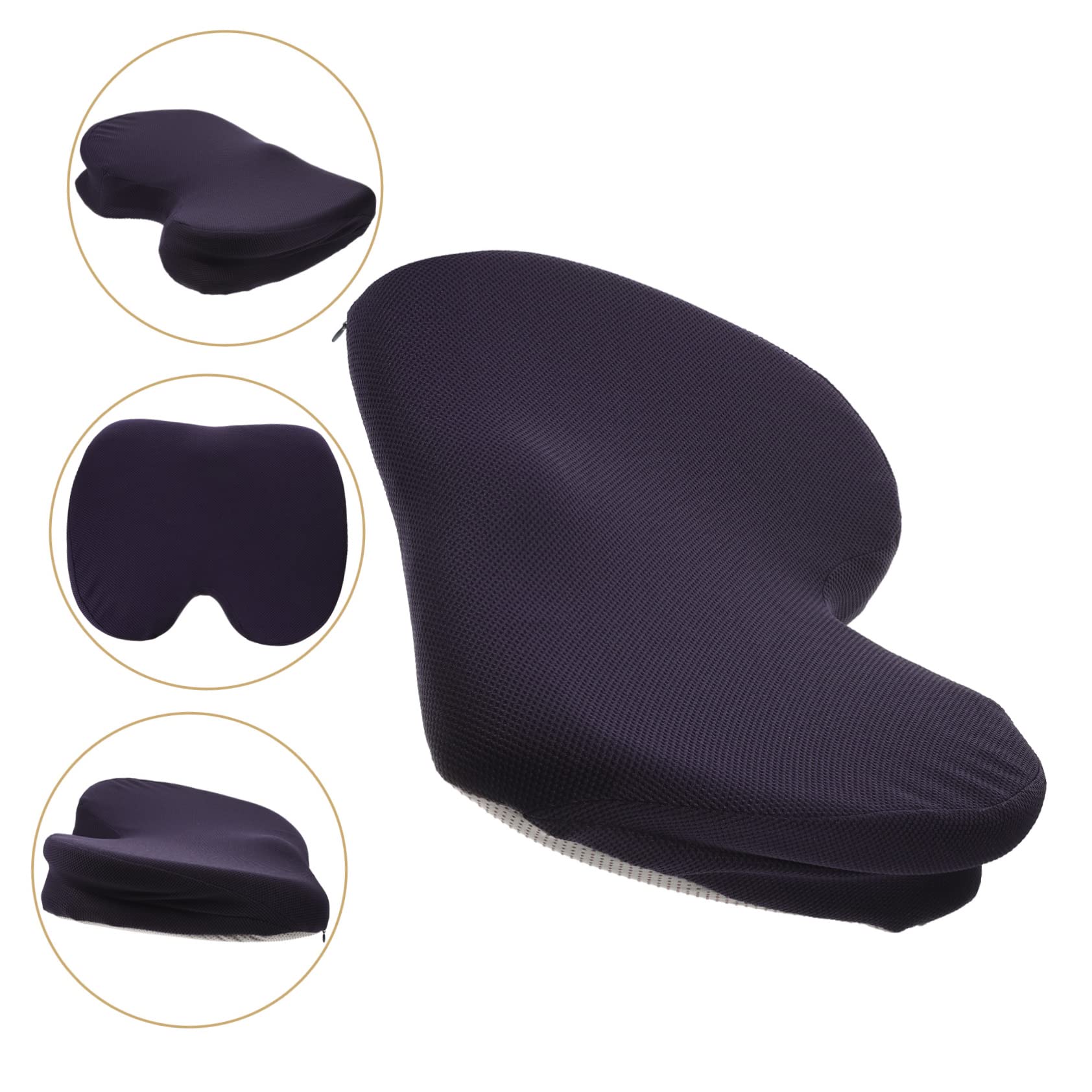 Coussin Bleu à Soulagement en Mousse Mémoire de Forme Confort, Soutien, du Coccyx et Voiture et Fauteuil Roulant
