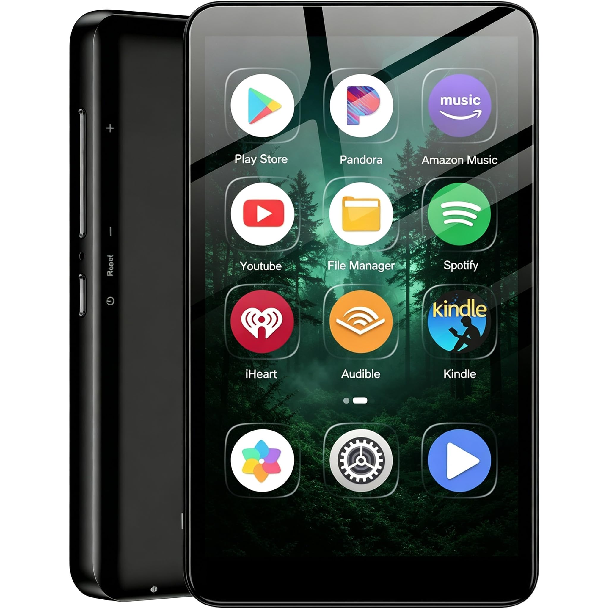 32 GB MP3 Player mit Bluetooth und WLAN, Diofox M9 MP3 MP4 Player mit Android 13, Amazon Music, Deezer, Audible, E-Books, 4,02 Zoll Touchscreen, Tragbarer HiFi Musikplayer Spotify – Schwarz
