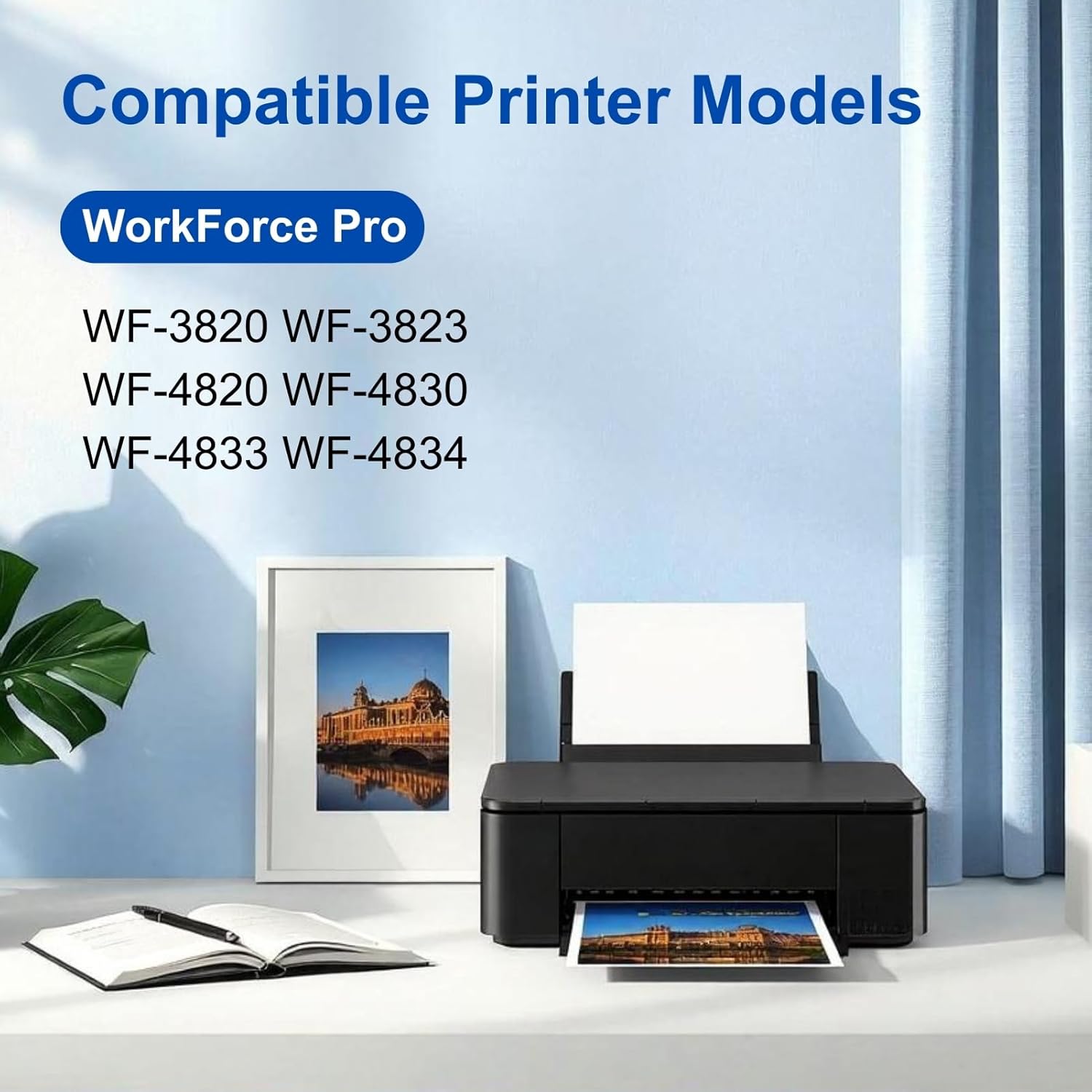 for 822XL Remanufactured for Epson 822XL Ink cartridges Combo Pack for 822 T822 XL for Workforce Pro WF-3820 WF-3823 WF-4820 WF-4830 WF-4833 WF-4834 5 Pack 2 Black 1 Cyan 1 Magenta 1 Yellow