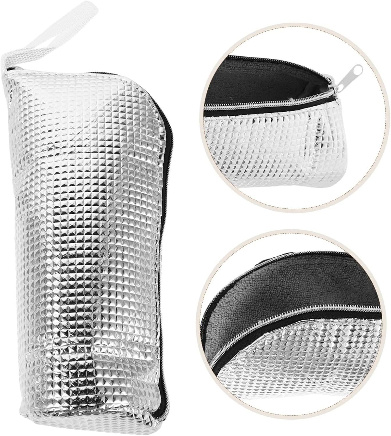 VICASKY 2pcs Insulated Aluminum Foil Bottle Warmer Bags with Plush Lining Thermal Bottle Tote for Stroller and Outdoor Activities Leakproof Multifunctional Compact Storage and Milk