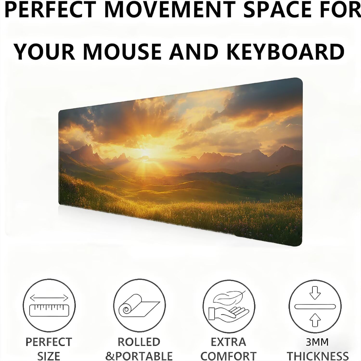 Podkładka pod mysz, podkładka pod mysz XXL 1200 x 600 podkładka pod mysz dla graczy, wodoodporna gumowa podstawa, duża podkładka pod mysz do gier na biurko szyte krawędzie wodoodporna antypoślizgowa