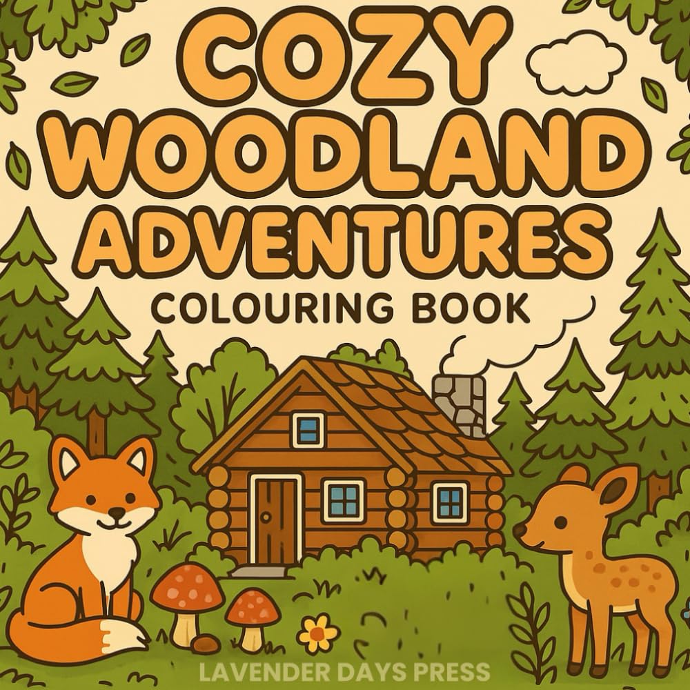 Cozy Woodland Adventures: Cute Colouring Book for Adults and Kids