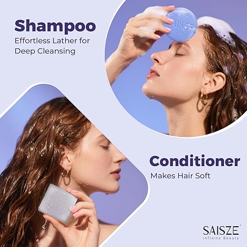 Miniatura 6 de Barra de champú y acondicionador de tonificación púrpura para cabello rubio, plateado, decolorado y castaño con reflejos