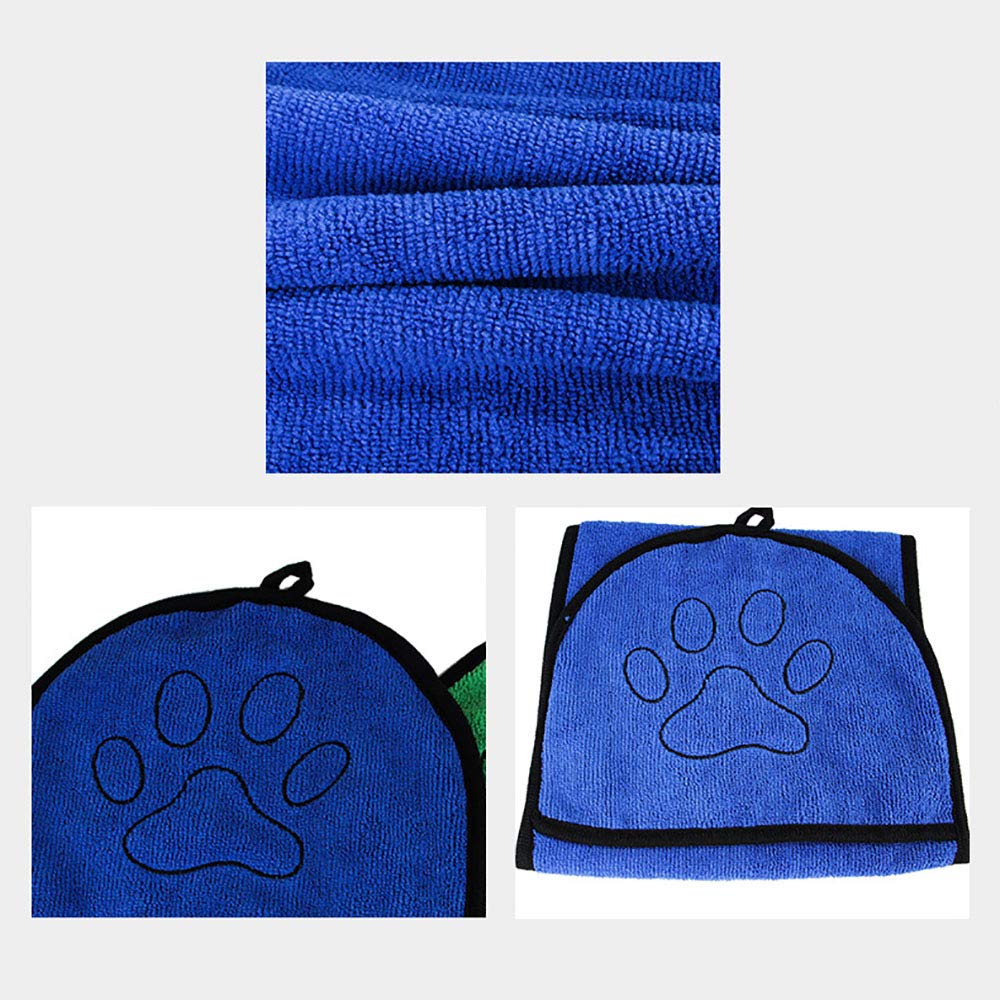 Serviette pour Chien, Serviette de Bain en Microfibre à Séchage Rapide pour Chien, Serviette de Bain pour Chien Ultra Absorbante pour Chiens et Chiots