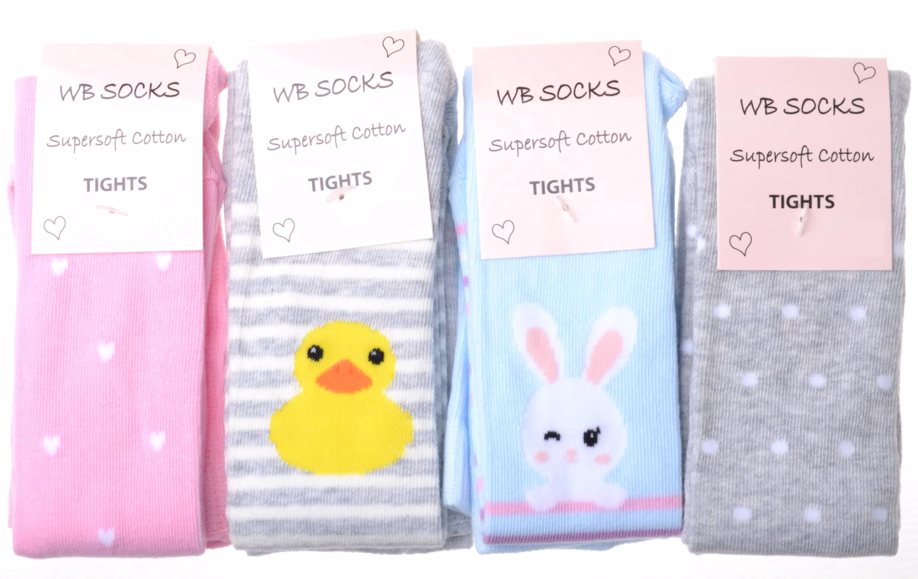 WB SOCKS 4 pairs of Baby Tights (UK, Age, 0 Months, 6 Months)