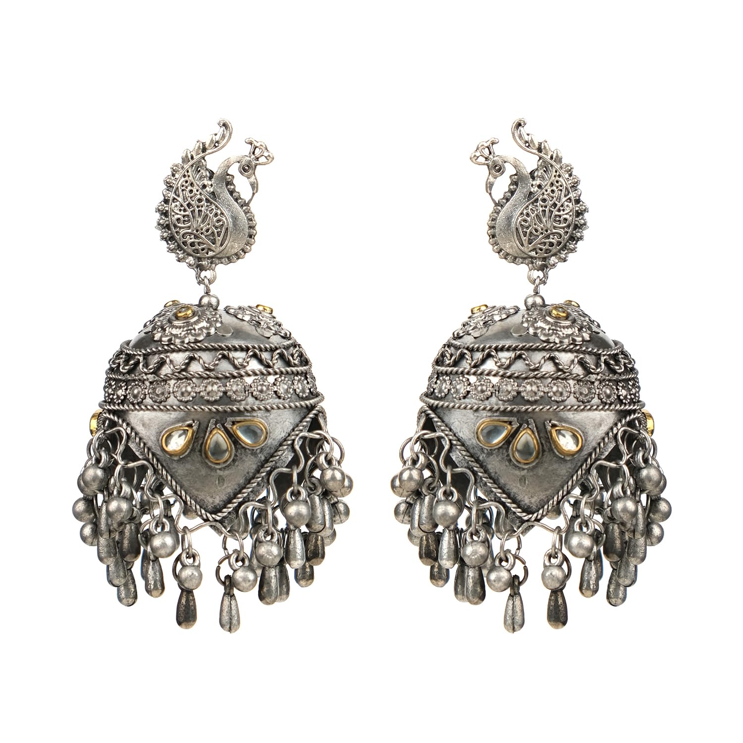 XPNSV Oxidised Jhumka | Anti Tarnish, Light Weight, Diwali Special Jewellery for Women, Girls and Her (Peacock Jhumka) (B0CC9K72DK) Amazon Price History, Amazon Price Tracker