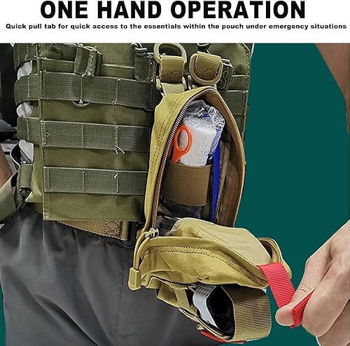 Miniatura 4 de Actualización 1000D bolsa Ifak con corte láser + torniquetes + bolígrafo, cinturón táctico Molle EMT bolsas de primeros auxilios para kit médico
