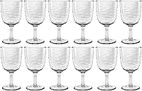 Vista 6 de TarHong Foundry - Vasos de plástico de alta calidad, 13.5 onzas, transparente, juego de 6