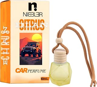 Nibbler® Premium Car Perfume 10ml Citrus Elan | Long Lasting Strong Fragrance | Hanging Wooden Bottle Air Freshener | Comp... Price In India