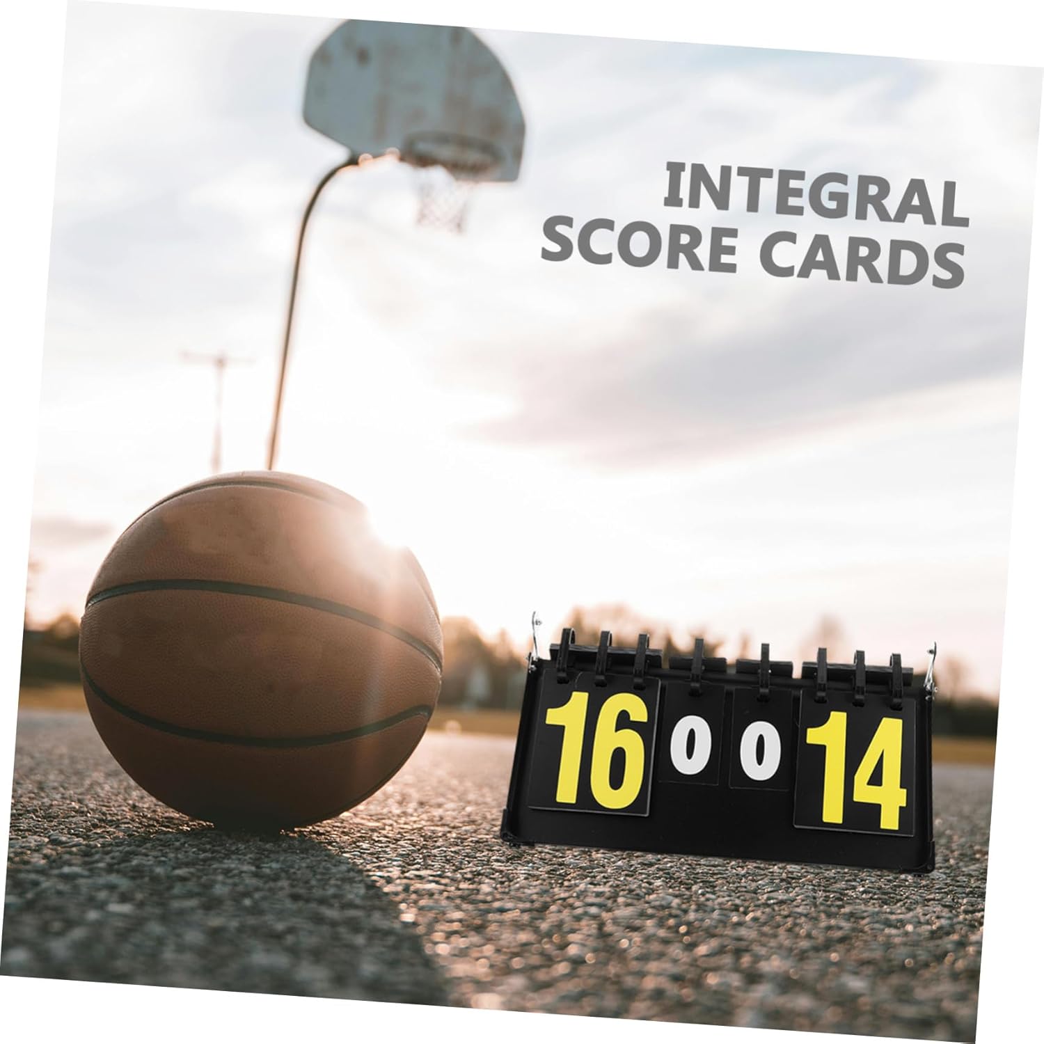 Portable Flip Scoreboard for Basketball Lightweight Scorekeeper with User-Friendly Hooks and Stable Triangular Base for Indoor Outdoor Sports Competitions