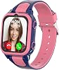 Citfis 4G Smartwatch para niñas con rastreador GPS y llamadas, reloj inteligente para niños de 5-12 años con llamada SOS, cámara HD, videollamada, chat de voz, despertador, podómetro, pantalla táctil (rosa) 1