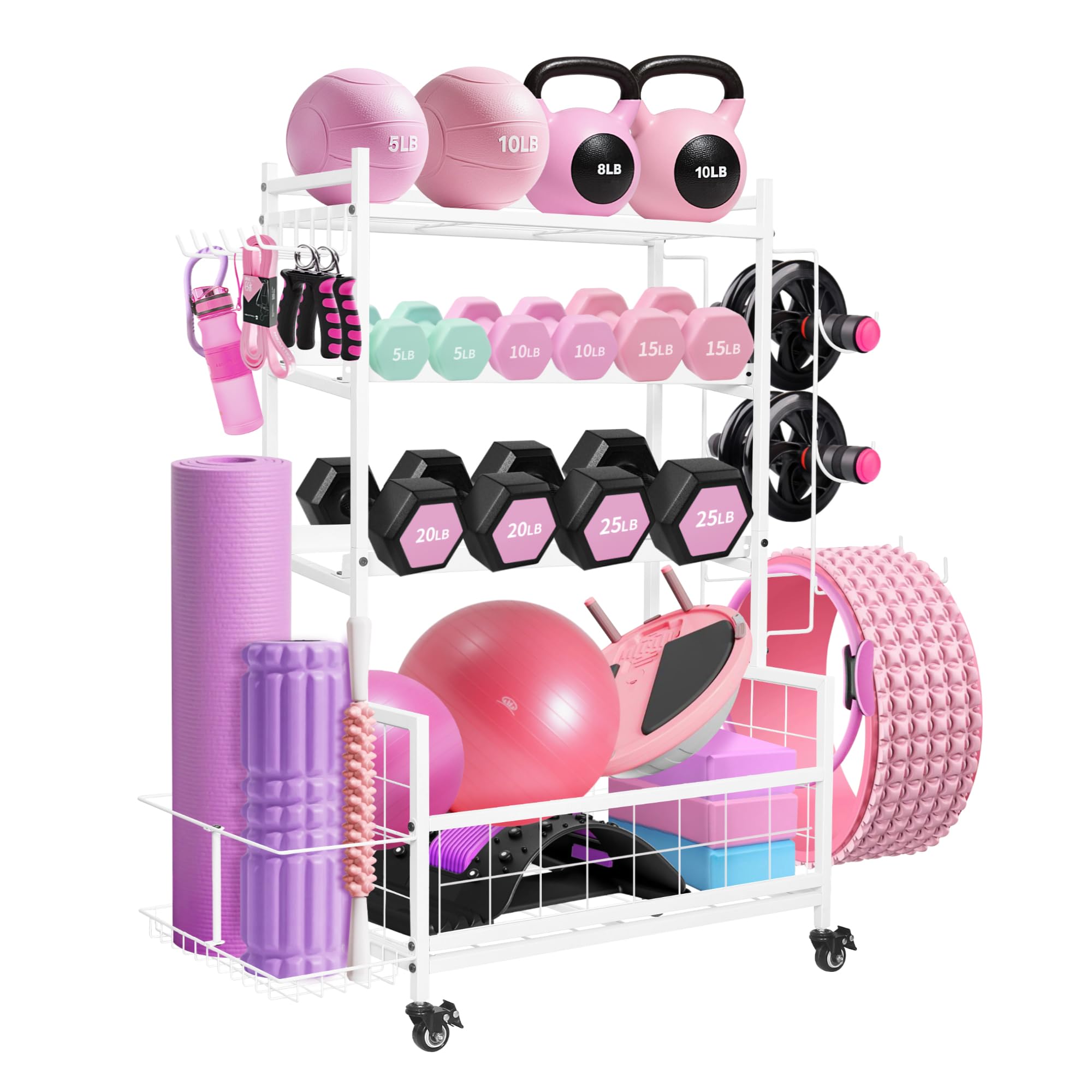 Photo 1 of Rumizira Home Gym Storage Rack - White