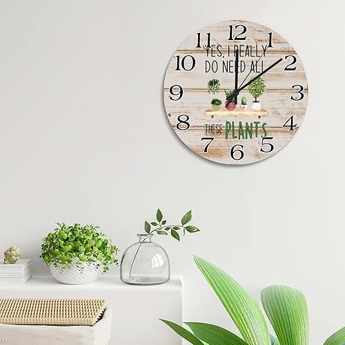 Miniatura 4 de Yes I Really Do Need All These Plants - Reloj de pared de plantas verdes, reloj de jardinería de plantas de regalo para entusiastas de las plantas,