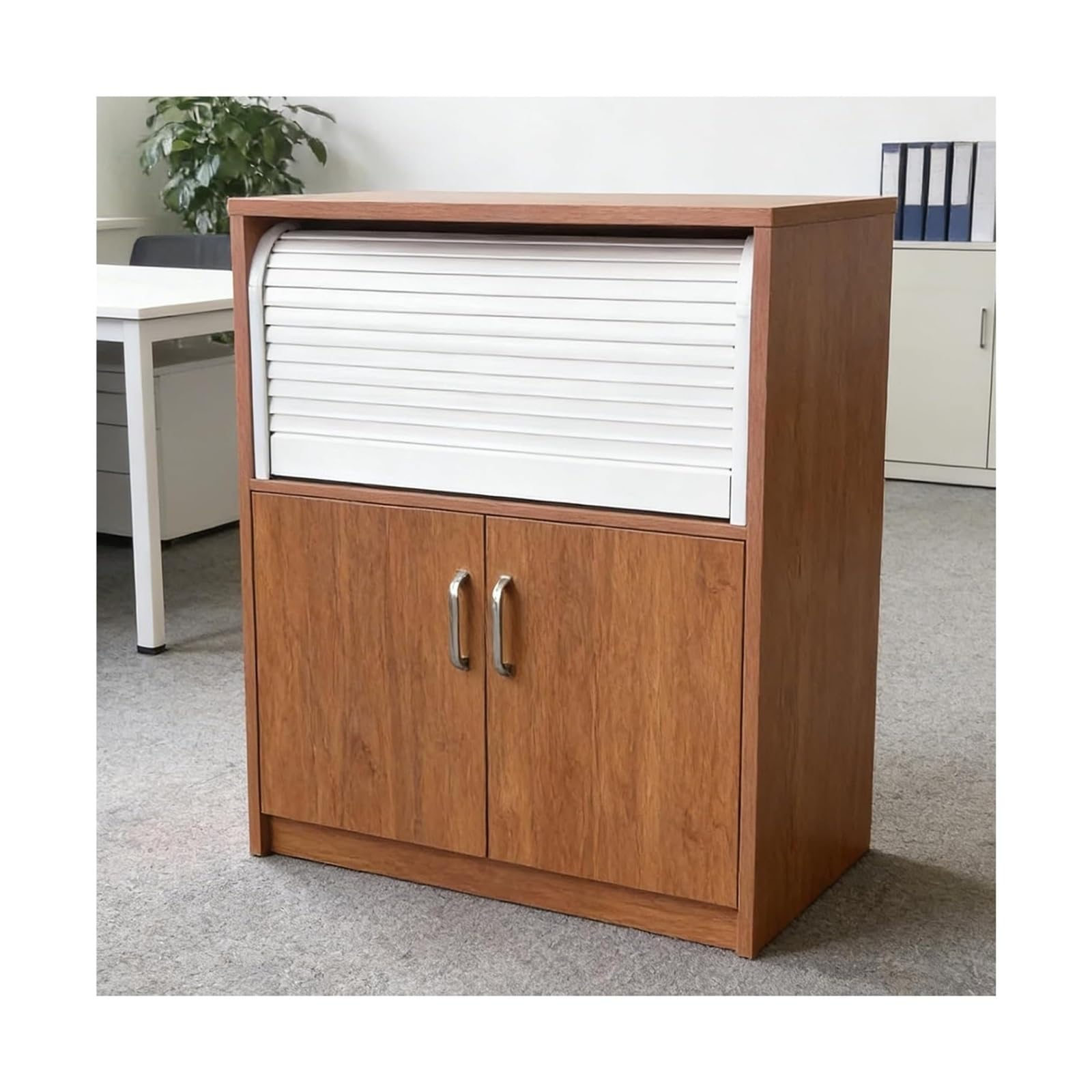 Accordion Folding Door Kit, Universal Roll-Up Tambour Door Kit Manual Sliding Shutter with Tracks Multiple Sizes(31x24in/79x61cm)