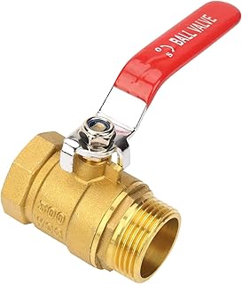 Brass Ball Valve, Ball Valve Shut Off Switch Brass Pipe Ball Valve bidirectional Mini Forged Brass Ball Valve Male and Female DN25 Pipe Fittings Ball Valve with Handle for Cold and Hot Water