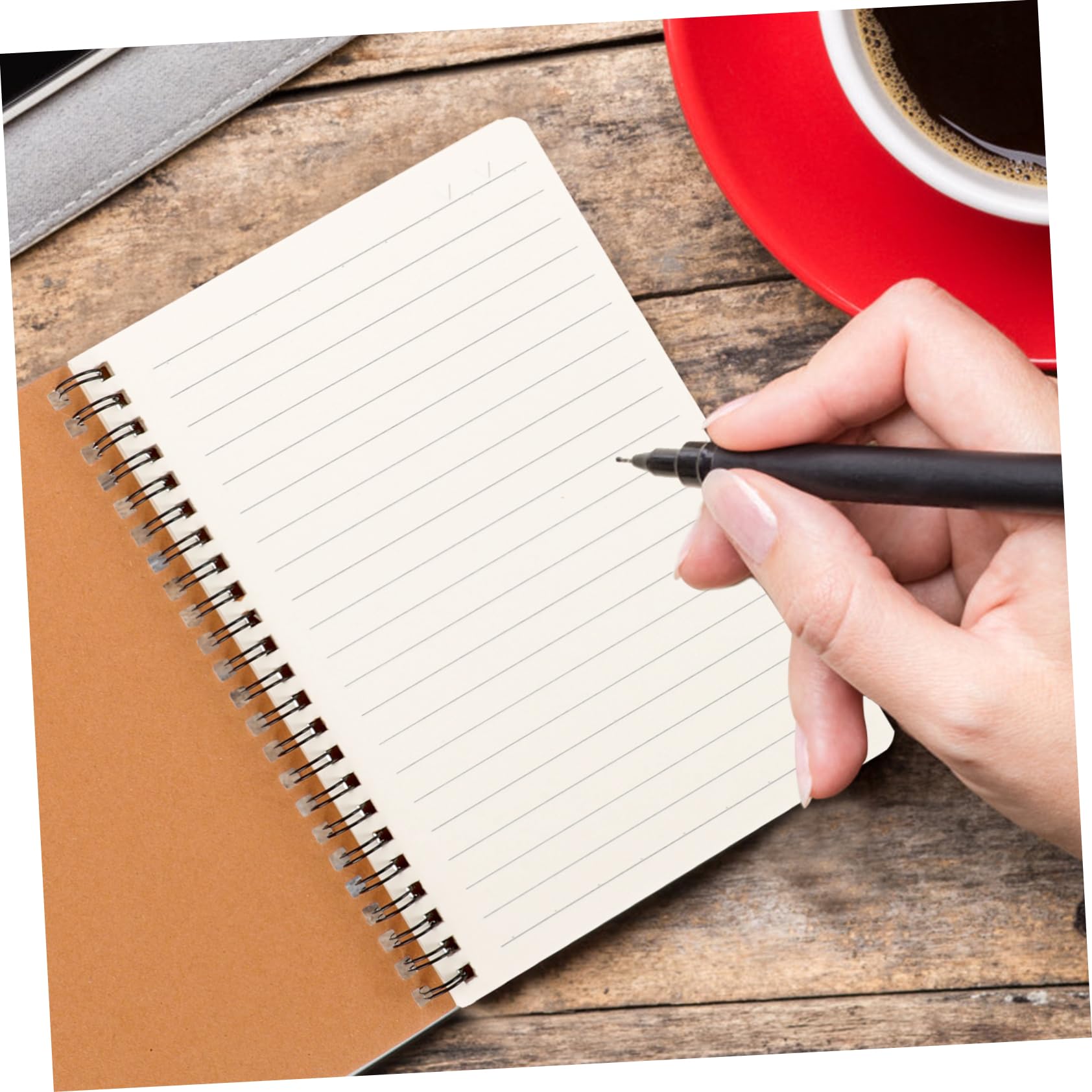 Hemobllo 10 piezas Cuaderno Diario y de Notas Portátil para Oficina Viaje y Escritura Cuadernos Diarios sin Líneas Tapa Kraft Resistente