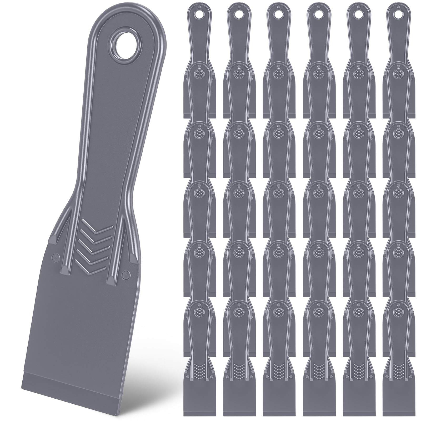 36 Pcs Plastic Putty Knife 2" Flexible Putty Knife Scraper, Grey