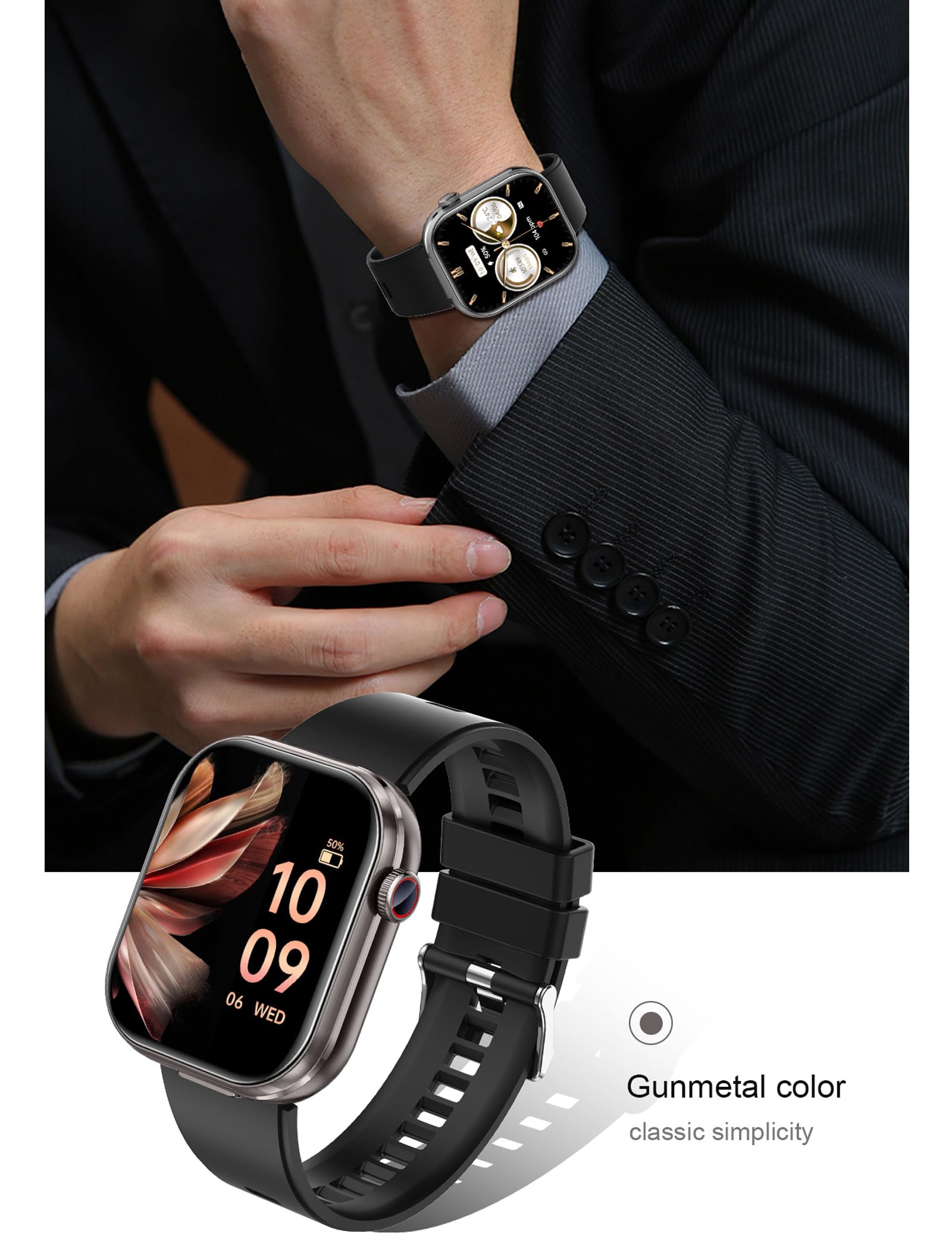 ZJX Reloj inteligente con auriculares
