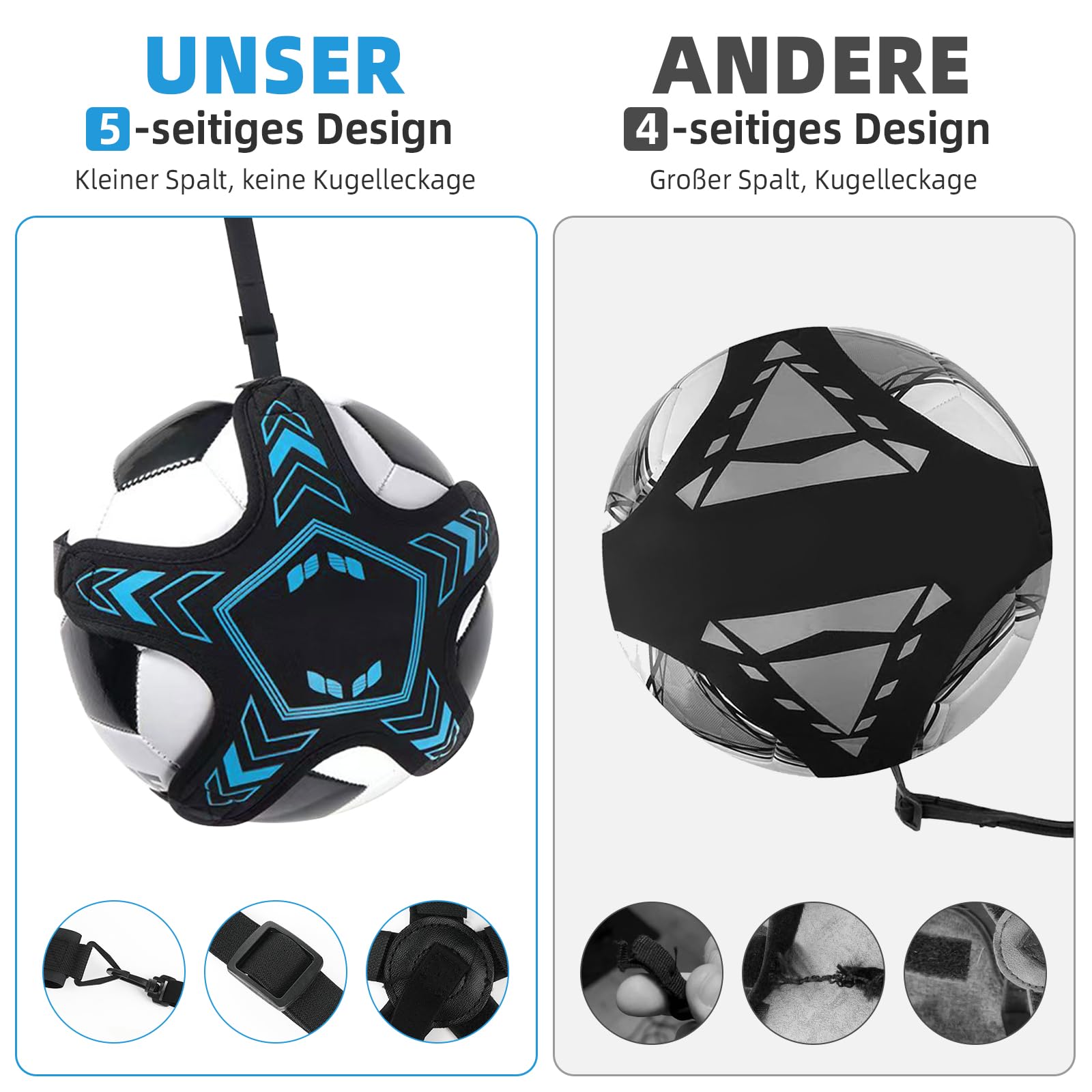Fußballtrainer mit Kordel - Fussball Geschenke Jungen Trainingsgerät für Fußballer Fußballtrainingszubehör für Vereinsspieler Fußballtrainingsgürtel Geschenkidee