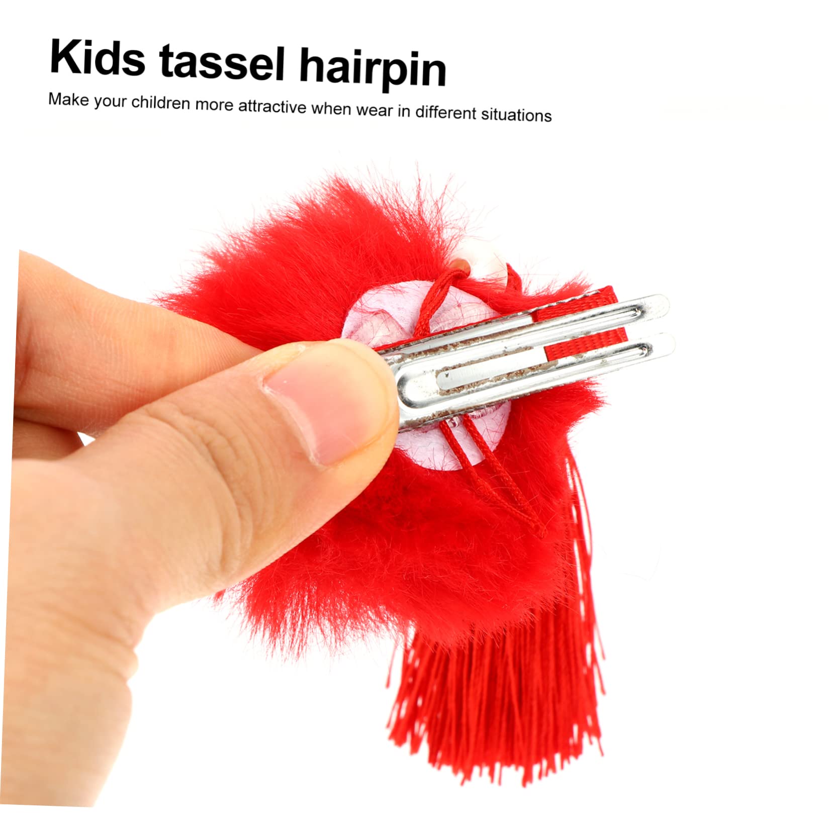 MAGICLULU 9 Pares De Pelo De Borla Bola Clip De Pelo Accesorio Para El Cabello De Los Niños Tocado De Niña Las Niñas Tocado De Lazo Las Niñas Sombreros De Borla Niños Horquilla Con