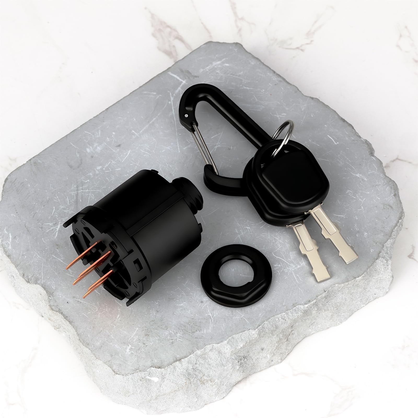 ECSiNG 1 Set 5-poliger Rasenmäher-Starter-Zündschlosszylinder 6150051 Kompatibel mit WOLF-Garten Scooter SV4 OHV3