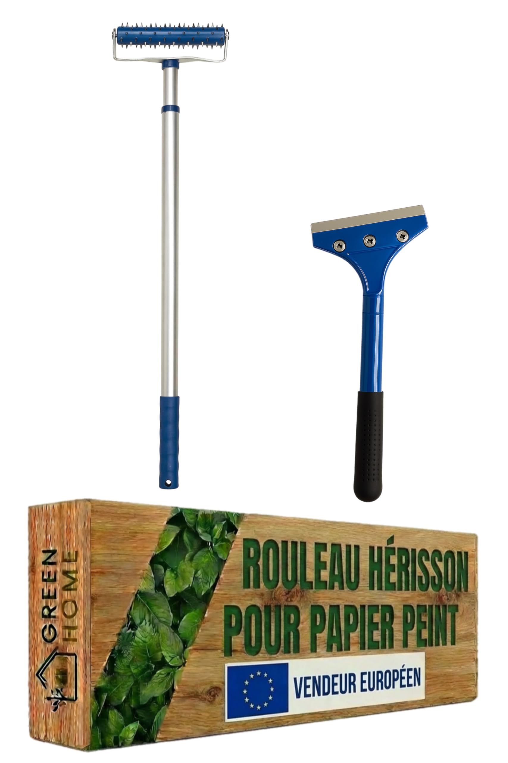 Rouleau à picots pour papier peint et grattoir à peinture de kit perforateur hérisson