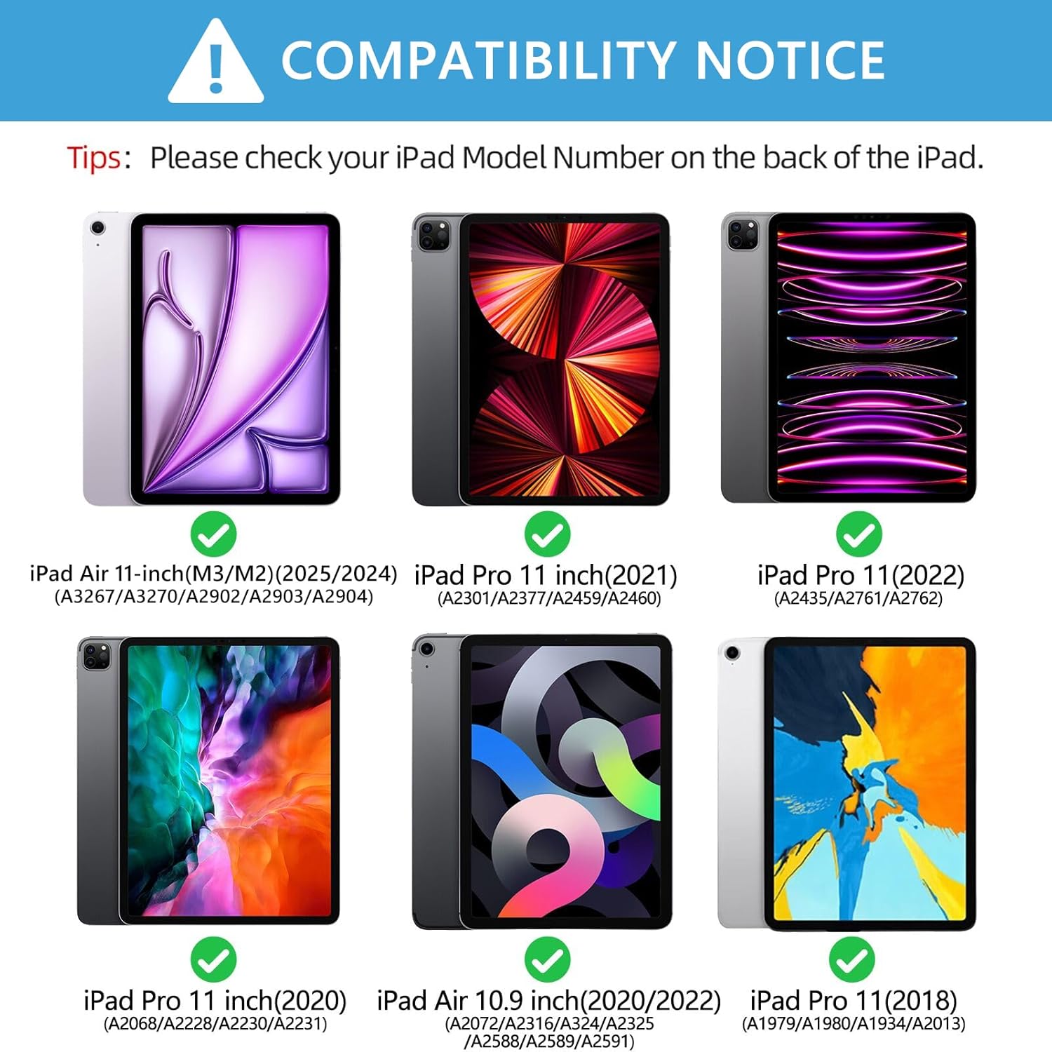 Keyboard Case for iPad Air 11 inch (M3 2025 / M2 2024) & iPad Pro 11 inch (4th/3rd/2nd/1st) Gen - Magnetic Detachable Bluetooth Keyboard with Pencil Holder for 10.9" iPad Air 4th/5th Gen (Gray)