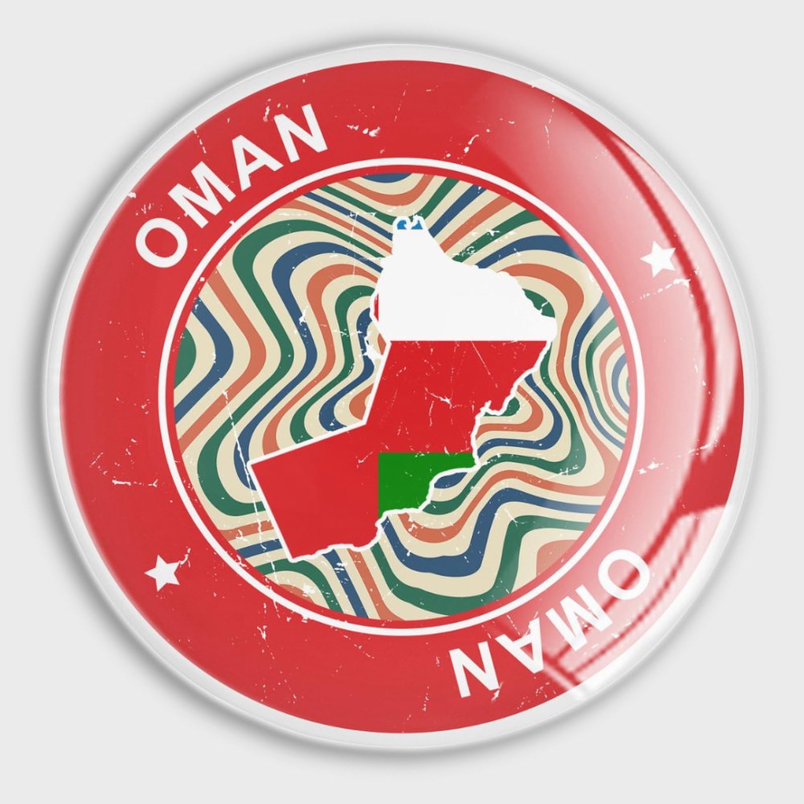Aimants de réfrigérateur drapeau Oman pour décorer votre cuisine